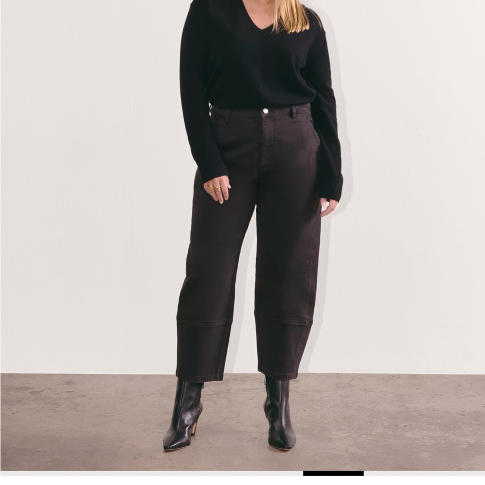 Everlane Utility Barrel Leg Pant Size 12 Black